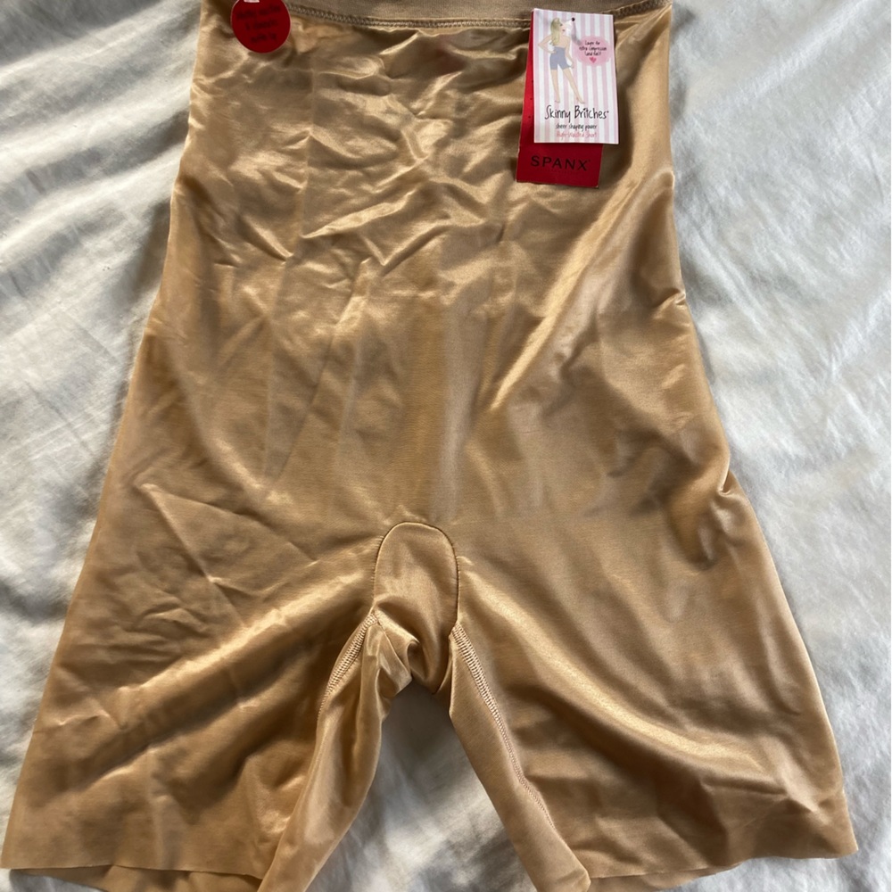 Spanx Skinny Britches high waisted shape wear, nude size small